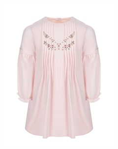 Платье с плиссировкой и цветочной вышивкой Tartine et chocolat