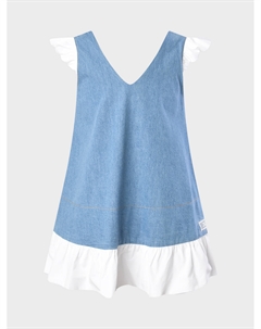 Платье джинсовое с белыми вставками Elisabetta franchi