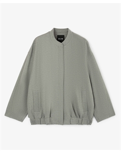 Толстовка распашная силуэта оверсайз из меланжевого интерлока серая Glvr