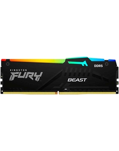Оперативная память Kingston DDR5 16GB 6000MHz FURY Beast Black RGB (KF560C30BBA-16)