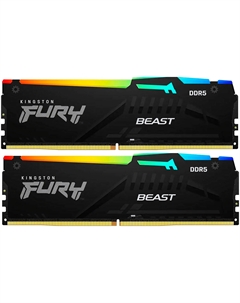 Оперативная память Kingston DDR5 64GB (2x32GB) 6000MHz FURY Beast Black RGB (KF560C30BBEAK2-64)