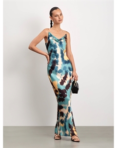 Платье на бретелях с принтом Emka