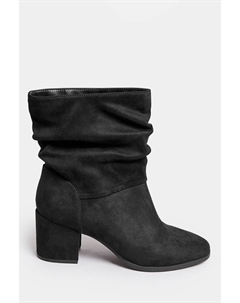 Ботильоны длиной до щиколотки с рюшами на носу, черный Yours