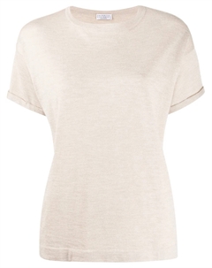 Трикотажный топ свободного кроя, нейтральный Brunello cucinelli