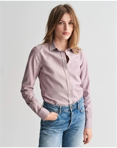 Женская хлопковая рубашка с длинными рукавами, красный Gant