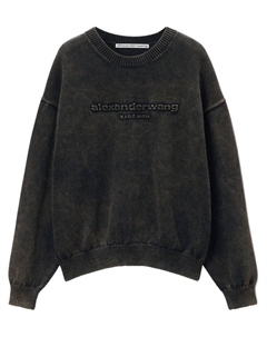 Джемпер с тисненым логотипом, черный Alexander wang