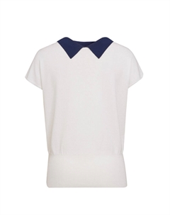 Топ с воротником, персиковый порошок Deep breath