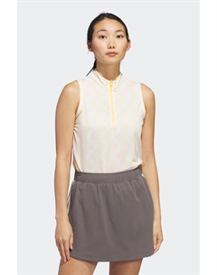 Женская блузка-поло без рукавов с оттоманским принтом Ultimate365 Golf, оранжевый Adidas