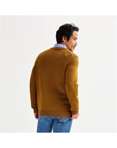 Мужской вязаный свитер с круглым вырезом, цвет Ivory Black Marl Sonoma goods for life