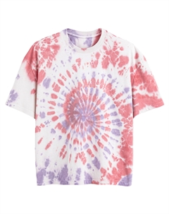 Футболка с круглым вырезом и принтом тай-дай разноцветный Laredoute