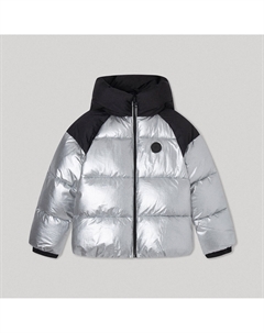 Куртка стеганая с капюшоном двухцветная черный Laredoute