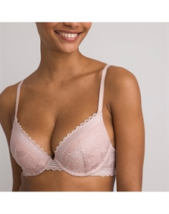 Бюстгальтер пуш-ап Signature из кружева JEANNE розовый Laredoute