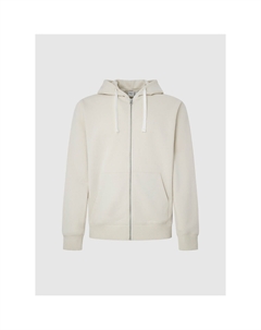 Свитшот с капюшоном на молнии белый Laredoute