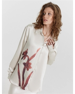 Блузка женская кремовая с принтом Mark formelle