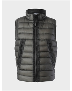 Стеганый жилет с воротником стойка, серый C.p. company