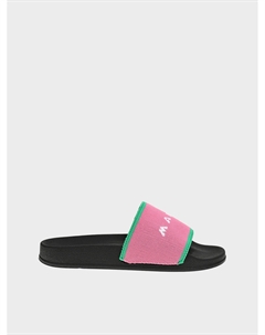 Шлепанцы с белым логотипом, розовые Marni