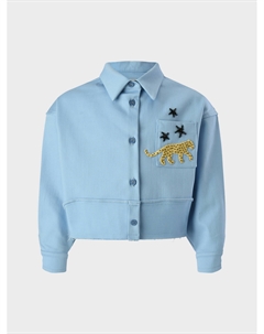 Рубашка из премиального денима с вышивкой Alrawash