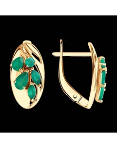 Серьги из золота с агатами Sokolov