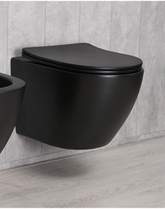 Подвесной унитаз Bm2198 черный матовый, с сиденьем микролифт Gid