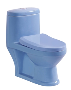 Напольный детский унитаз 62242Y голубой, с сиденьем микролифт и бачком Gid