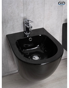 Подвесное биде BDP-96BL черное глянцевое Gid