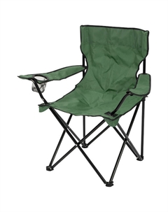 Стул туристический складной 52х52х80см с подлокотниками зеленый Нет марки