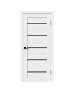 Полотно дверное Duplex Эмалит белый стекло Мателюкс графит 200х90см ПВХ Velldoris