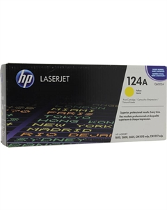 Картридж лазерный HP 124A/Q6002A, желтый, 2000 страниц, оригинальный для HP Color LaserJet 1600 / 2600n / 2605 / 2605dn / 2605dtn Hp