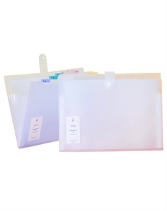 Папка-портфель пластик, ассорти (5735) Deli