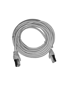 Патч-корд FTP кат.5e, 5 м, RJ45-RJ45, серый, CU, экранированный, LSZH, Optima (N.BC.FTP.5e-5.0m-2-lszh) Netko