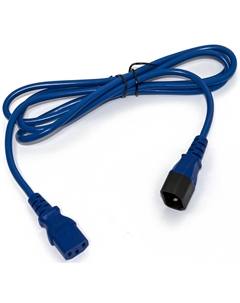 Кабель питания IEC 60320 C14-C13, 10А, 3 м, синий, (PWC-IEC13-IEC14-3.0-BL) Hyperline
