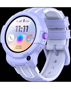 Умные часы детские Elari Kidphone 4G Wink, 1.3" TFT, лиловый (Kidphone 4G Wink Lilac)