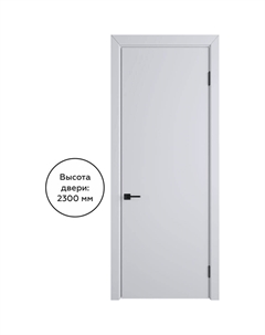 Дверь межкомнатная Ньюта 600х2300 мм эмаль светло-серая глухая Vfd