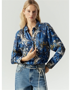 Рубашка с принтом из 100% вискозы Emka