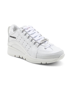 Кроссовки женские кожаные с перфорацией, белый Dsquared2