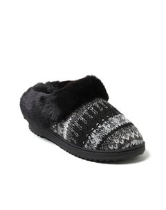 Тапочки-сабо Hannah — женские, черно-белые принты Dearfoams