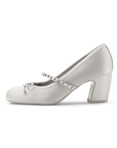 Туфли женские со стразами, светло-серый Charles&keith