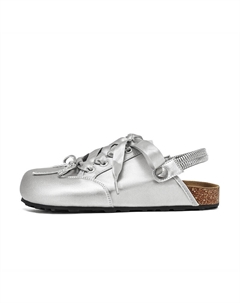 Мюли женские с закрытым носком женские, серебряный Josiny