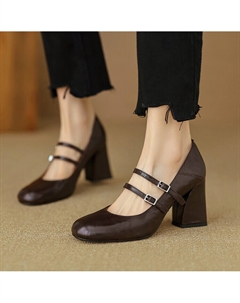 Туфли Мэри Джейн женские, коричневый Quicheshoes