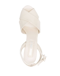 Босоножки на платформе, нейтральный цвет Miu miu