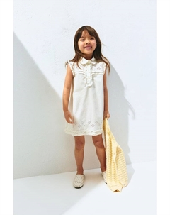 Хлопковое платье с английской вышивкой, белый H&m