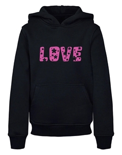 Толстовка Valentines Day - Flowers Love, черный Merchcode