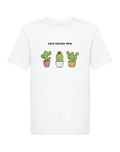 Рубашка Cute Cactus Trio, белый Merchcode