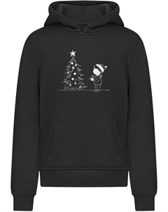 Толстовка Christmas Cute Kid, черный Merchcode