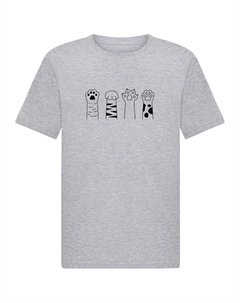 Рубашка Cat Paws, серый Merchcode