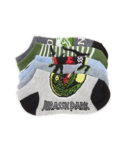 Детские носки Jurassic Park No Show - 5 шт. в упаковке, серые/зеленые/многоцветные High point design