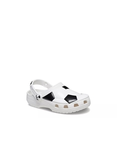 Сабо Classic Soccer Ball Clog — для детей, черно-белые Crocs