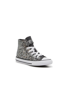 Высокие кеды Chuck Taylor All Star Glitter — детские, темно-серые/многоцветные Converse