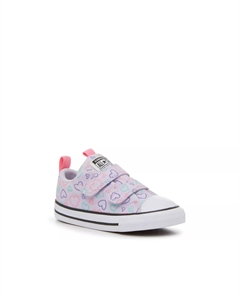 Кроссовки Chuck Taylor All Star Heart — детские, Vapor Violet/Multicolor Heart Print Converse