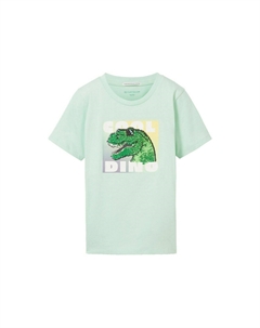 Футболка с принтом, цвет pastel apple green Tom tailor